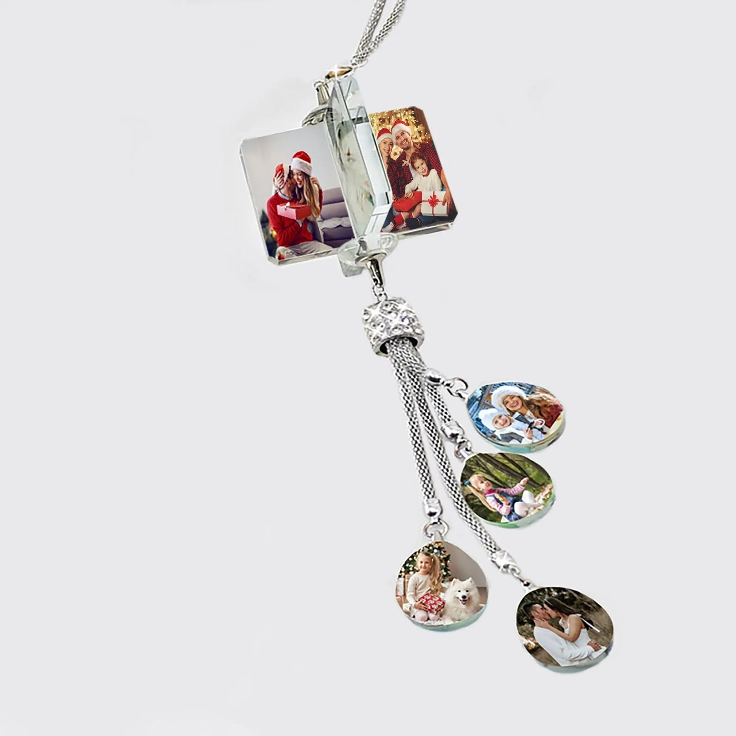 Customizable photo Car Rearview Mirror Pendant Car Interior Modeling Crystal Ball Ornaments - Blade & Thread