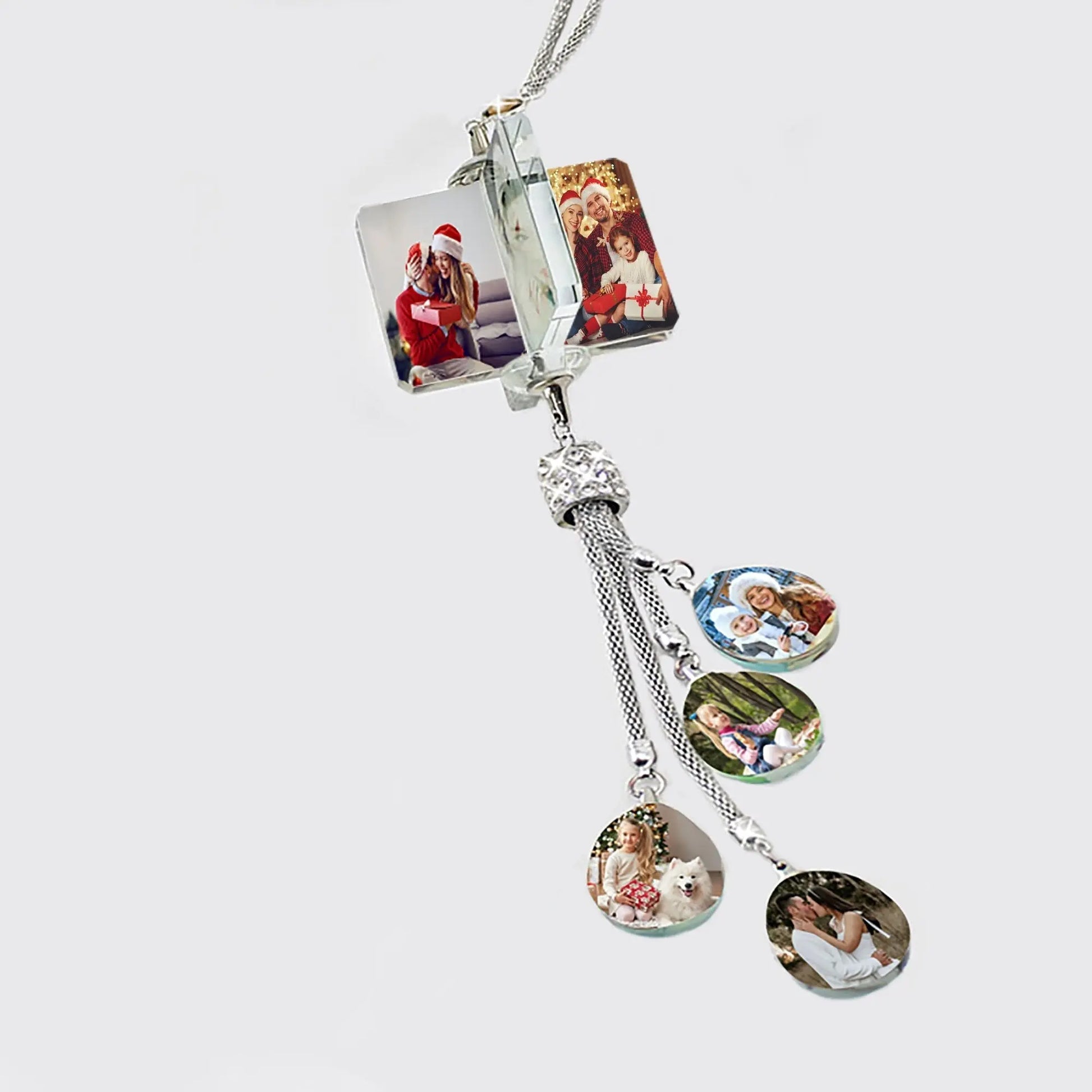 Customizable photo Car Rearview Mirror Pendant Car Interior Modeling Crystal Ball Ornaments - Blade & Thread