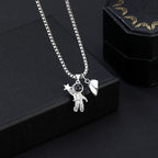 Customizable photo Creative Astronaut Pendant Couple Projection Necklace nowadaysfashion