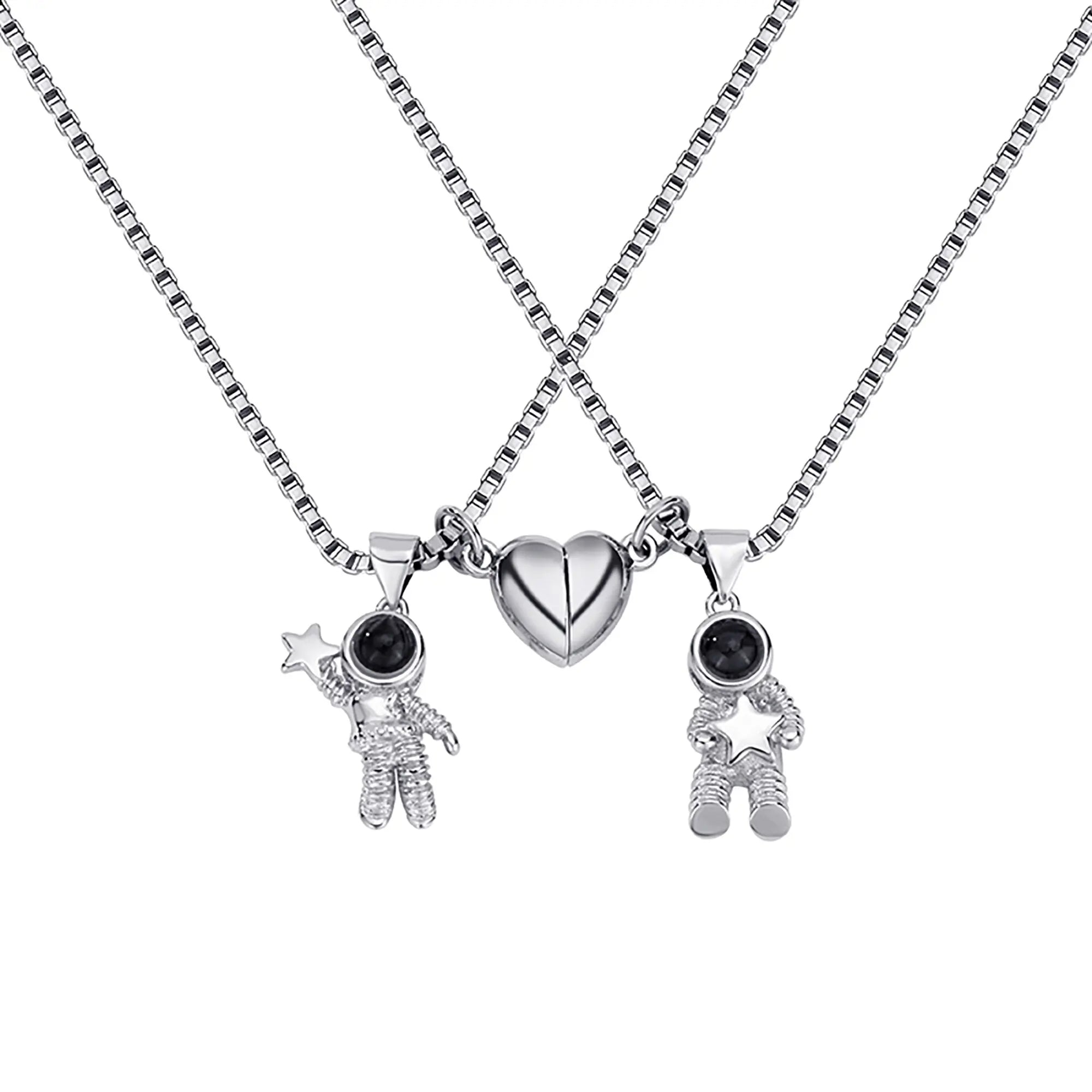 Customizable photo Creative Astronaut Pendant Couple Projection Necklace nowadaysfashion