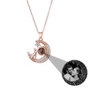 Customizable photo Cute moon necklace Projection Necklace nowadaysfashion