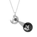 Customizable photo Cute moon necklace Projection Necklace nowadaysfashion