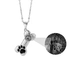 Customizable Photo Dog Bone Necklace Silver Shiny Dog Bone Chain Necklace nowadaysfashion