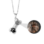 Customizable Photo Dog Bone Necklace Silver Shiny Dog Bone Chain Necklace nowadaysfashion