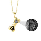 Customizable Photo Dog Bone Necklace Silver Shiny Dog Bone Chain Necklace nowadaysfashion