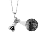 Customizable Photo Dog Bone Necklace Silver Shiny Dog Bone Chain Necklace nowadaysfashion