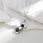 Customizable Photo Dog Bone Necklace Silver Shiny Dog Bone Chain Necklace nowadaysfashion