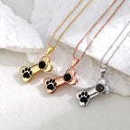 Customizable Photo Dog Bone Necklace Silver Shiny Dog Bone Chain Necklace nowadaysfashion