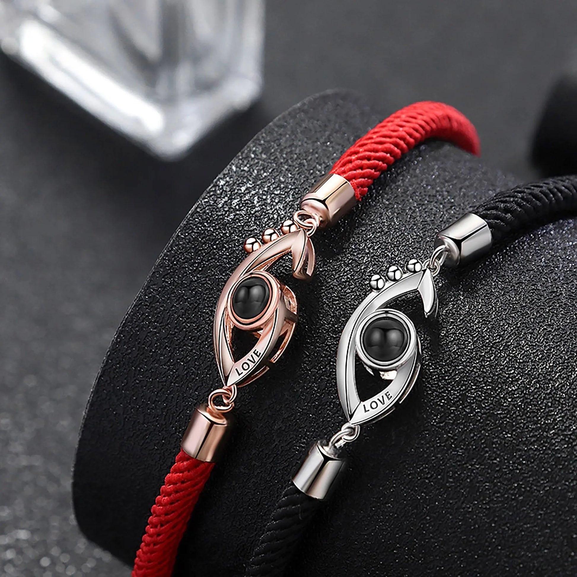 Customizable Photo EyesCircle Photo Bracelet Personalized Custom Photo Couple Bracelet - Blade & Thread