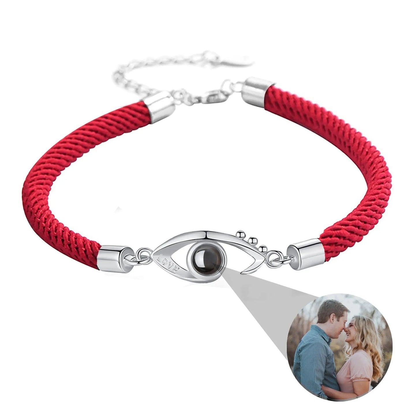Customizable Photo EyesCircle Photo Bracelet Personalized Custom Photo Couple Bracelet - Blade & Thread