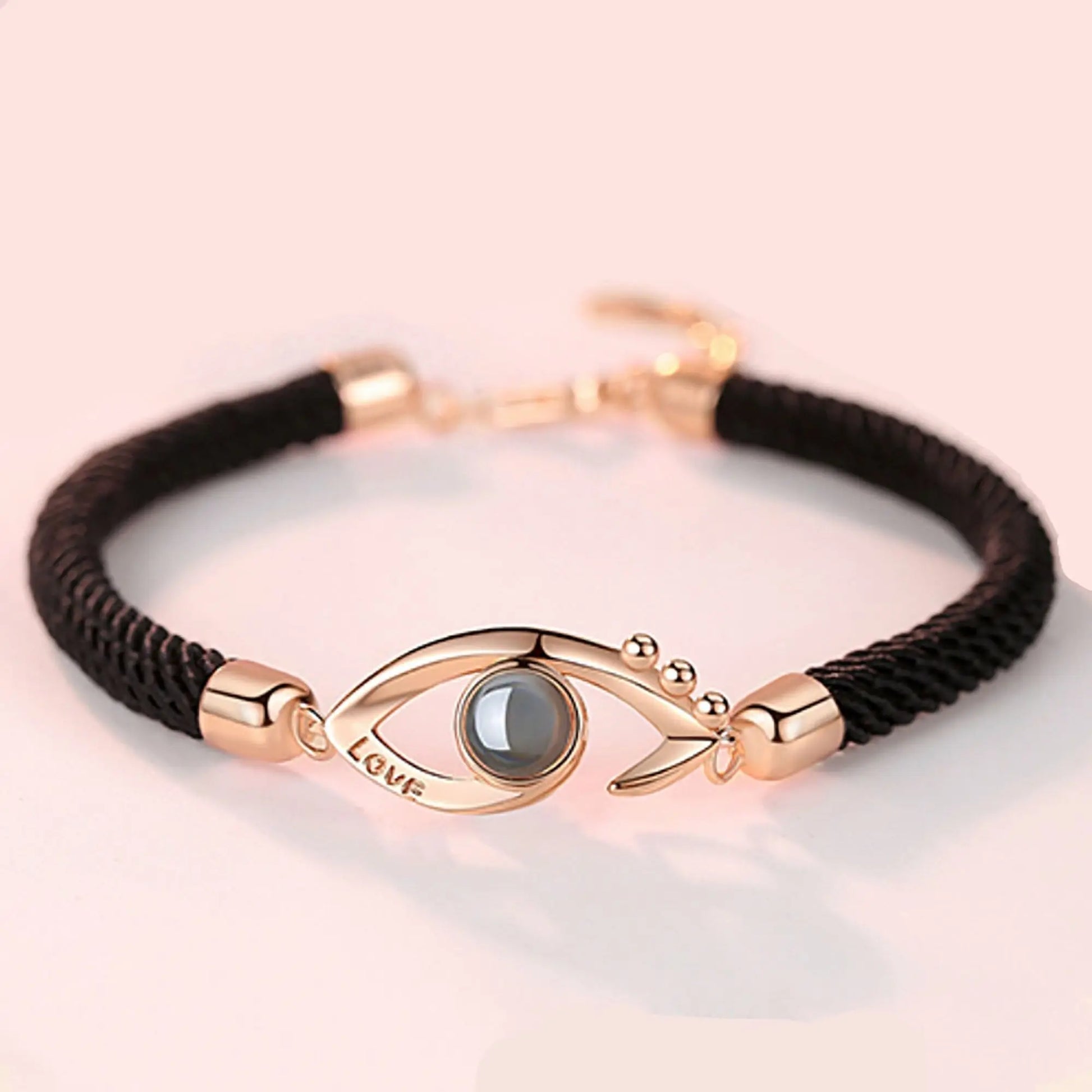 Customizable Photo EyesCircle Photo Bracelet Personalized Custom Photo Couple Bracelet - Blade & Thread