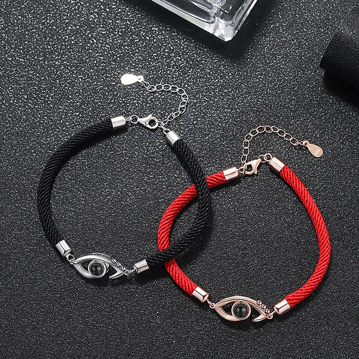Customizable Photo EyesCircle Photo Bracelet Personalized Custom Photo Couple Bracelet - Blade & Thread