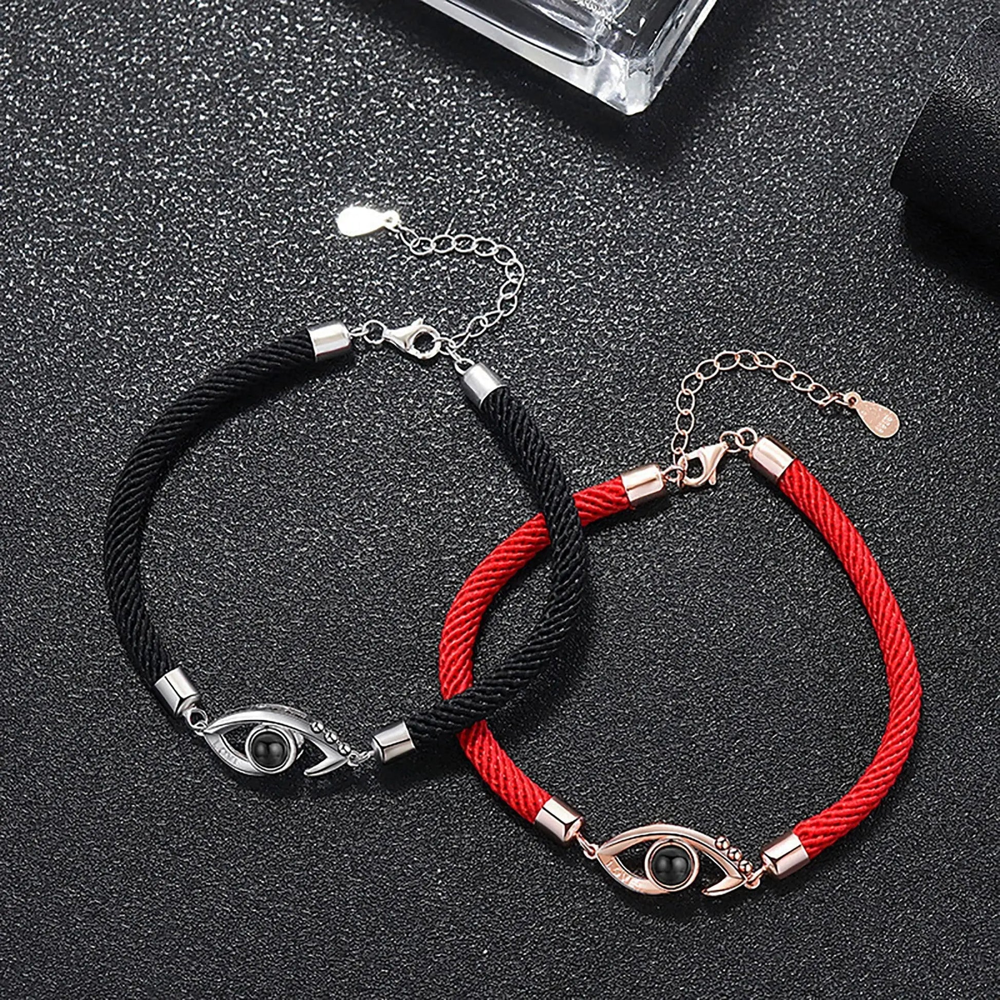 Customizable Photo EyesCircle Photo Bracelet Personalized Custom Photo Couple Bracelet - Blade & Thread