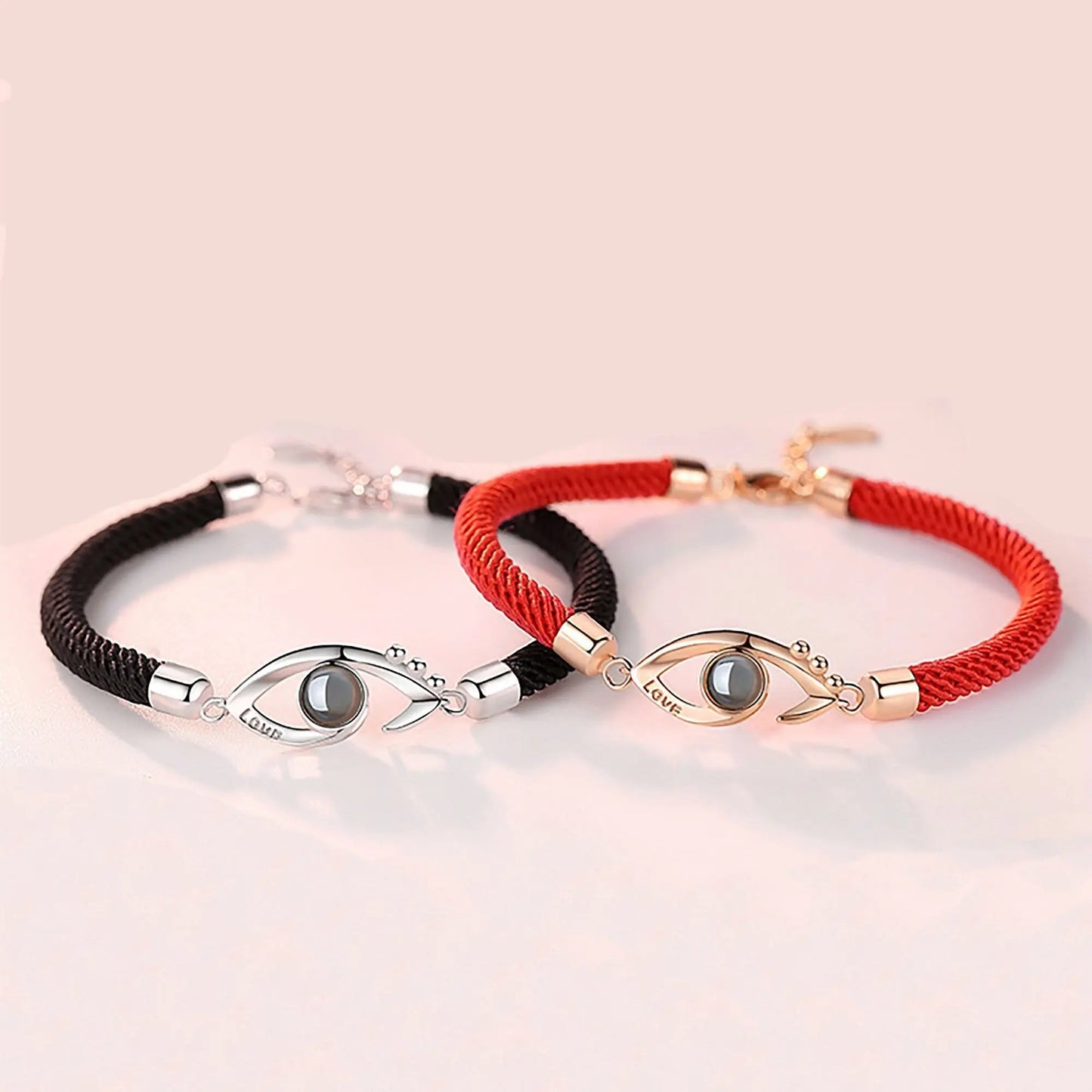 Customizable Photo EyesCircle Photo Bracelet Personalized Custom Photo Couple Bracelet - Blade & Thread