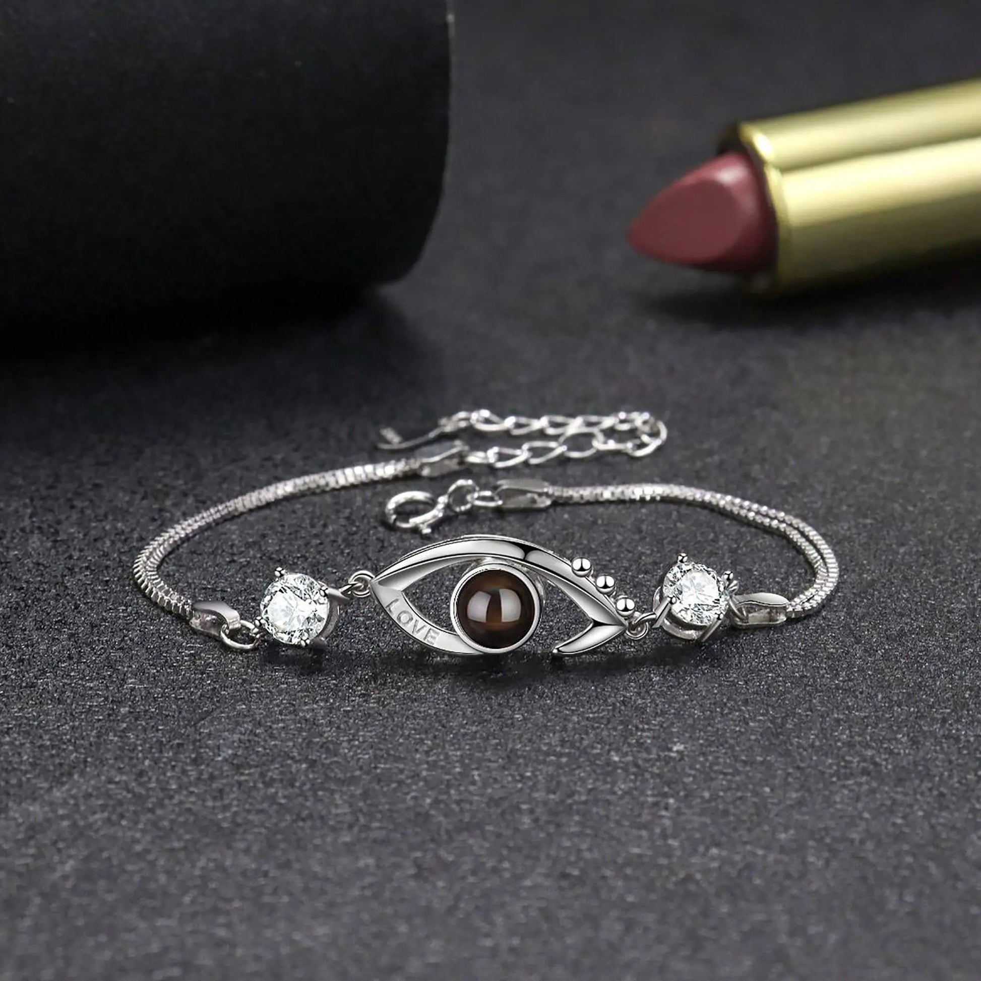 Customizable Photo EyesCircle Projection Bracelets Personalized Couple Memorial Jewelr - Blade & Thread