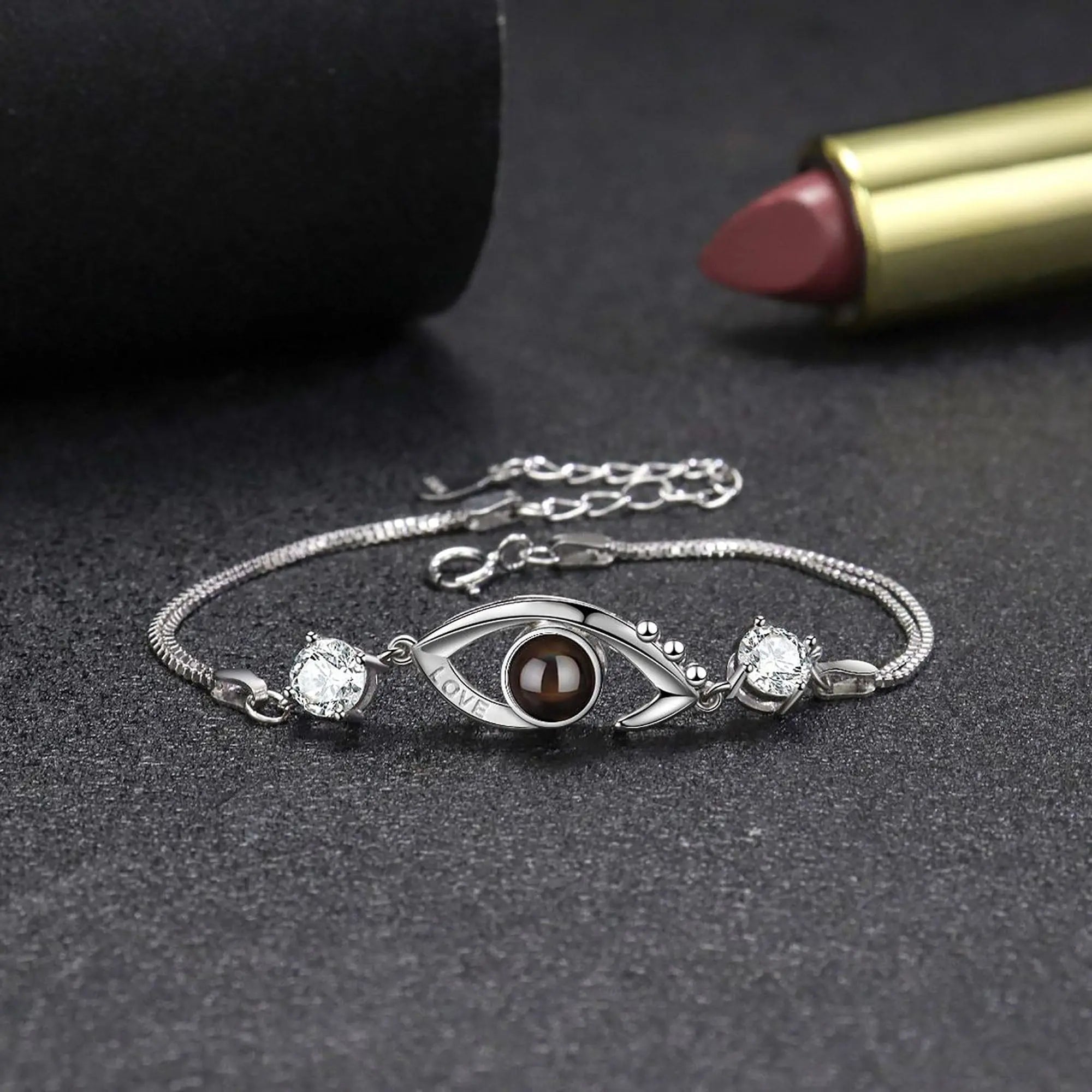 Customizable Photo EyesCircle Projection Bracelets Personalized  Couple Memorial Jewelr nowadaysfashion
