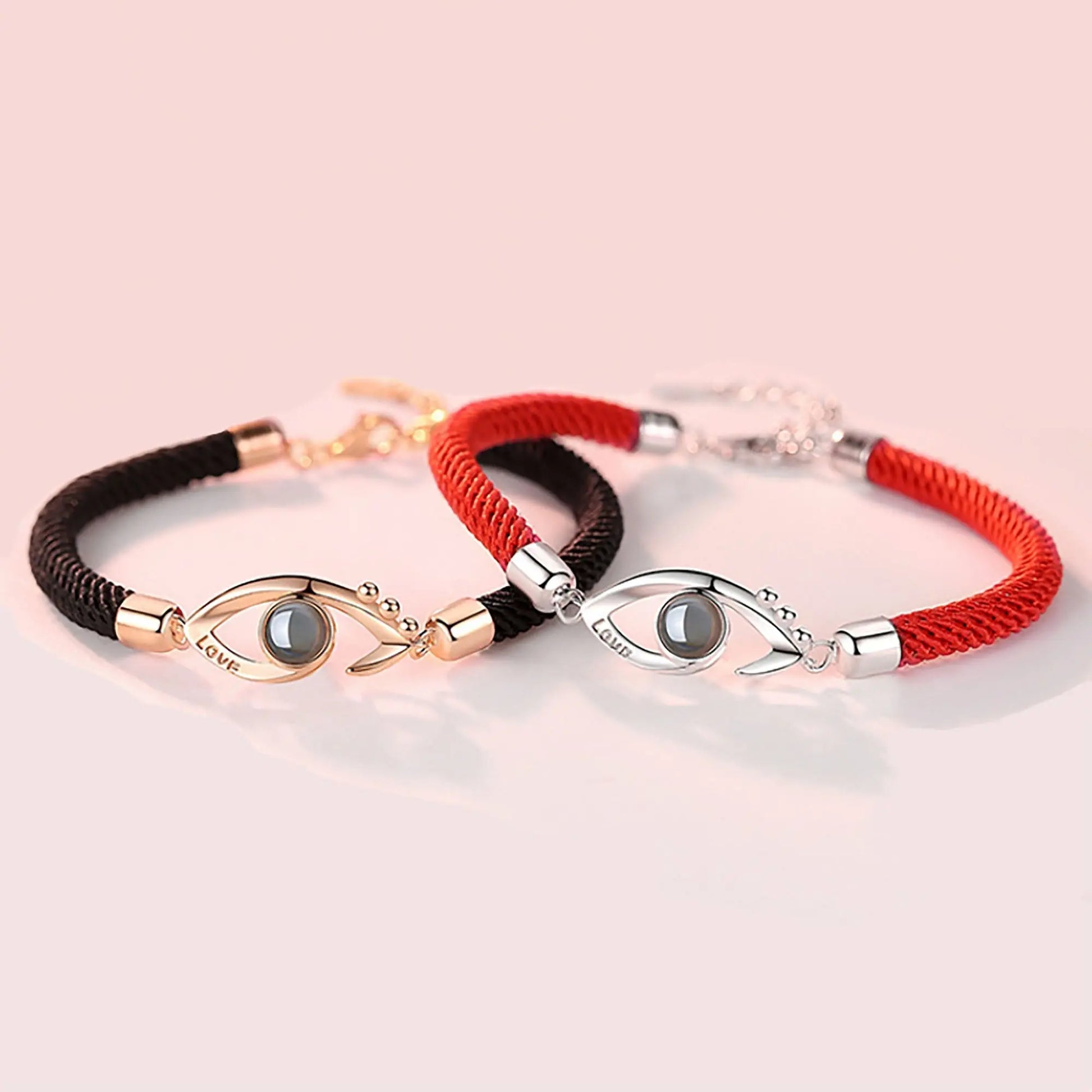 Customizable Photo EyesCircle Projection Bracelets Personalized Couple Memorial Jewelr - Blade & Thread