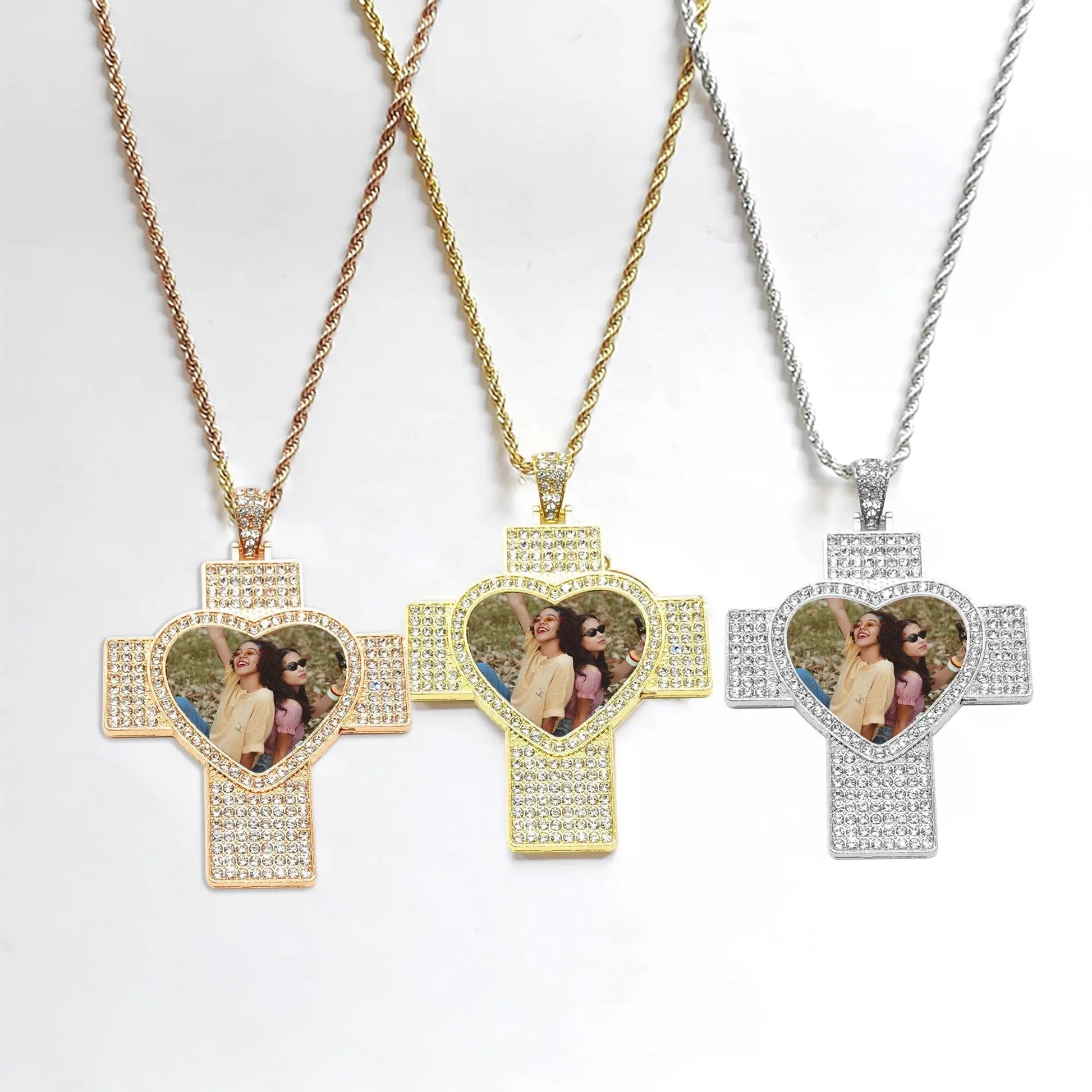 Customizable Photo Hip Hop Neck Fashion Jewelry Gifts Accessories Necklaces - Blade & Thread