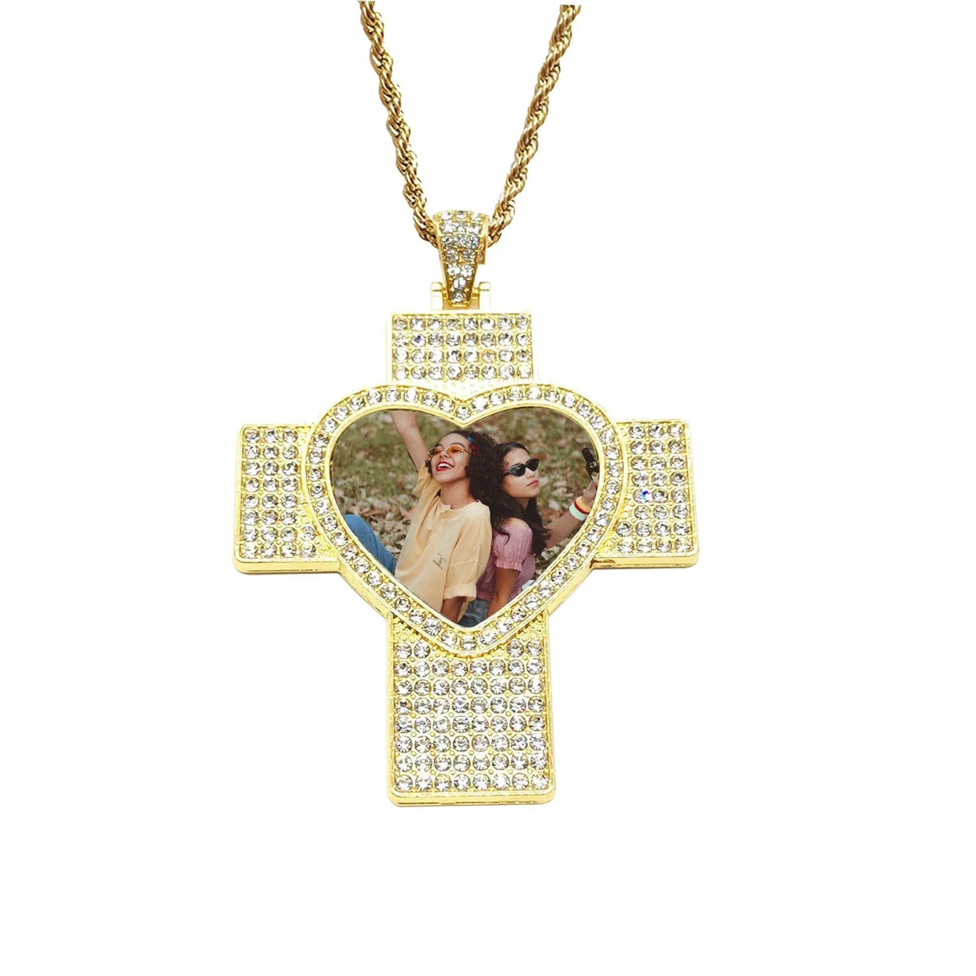 Customizable Photo Hip Hop Neck Fashion Jewelry Gifts Accessories Necklaces - Blade & Thread