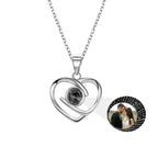 Customizable Photo Ladies Personality Heart Necklace With Silver Material Valentine's Day Christmas Gift With Romantic Gift nowadaysfashion