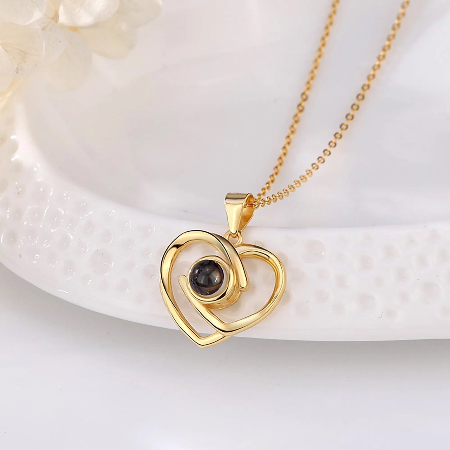 Customizable Photo Ladies Personality Heart Necklace With Silver Material Valentine's Day Christmas Gift With Romantic Gift - Blade & Thread