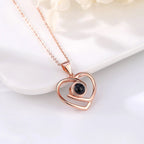 Customizable Photo Ladies Personality Heart Necklace With Silver Material Valentine's Day Christmas Gift With Romantic Gift nowadaysfashion