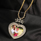 Customizable photo name hip-hop necklace Crown necklace nowadaysfashion