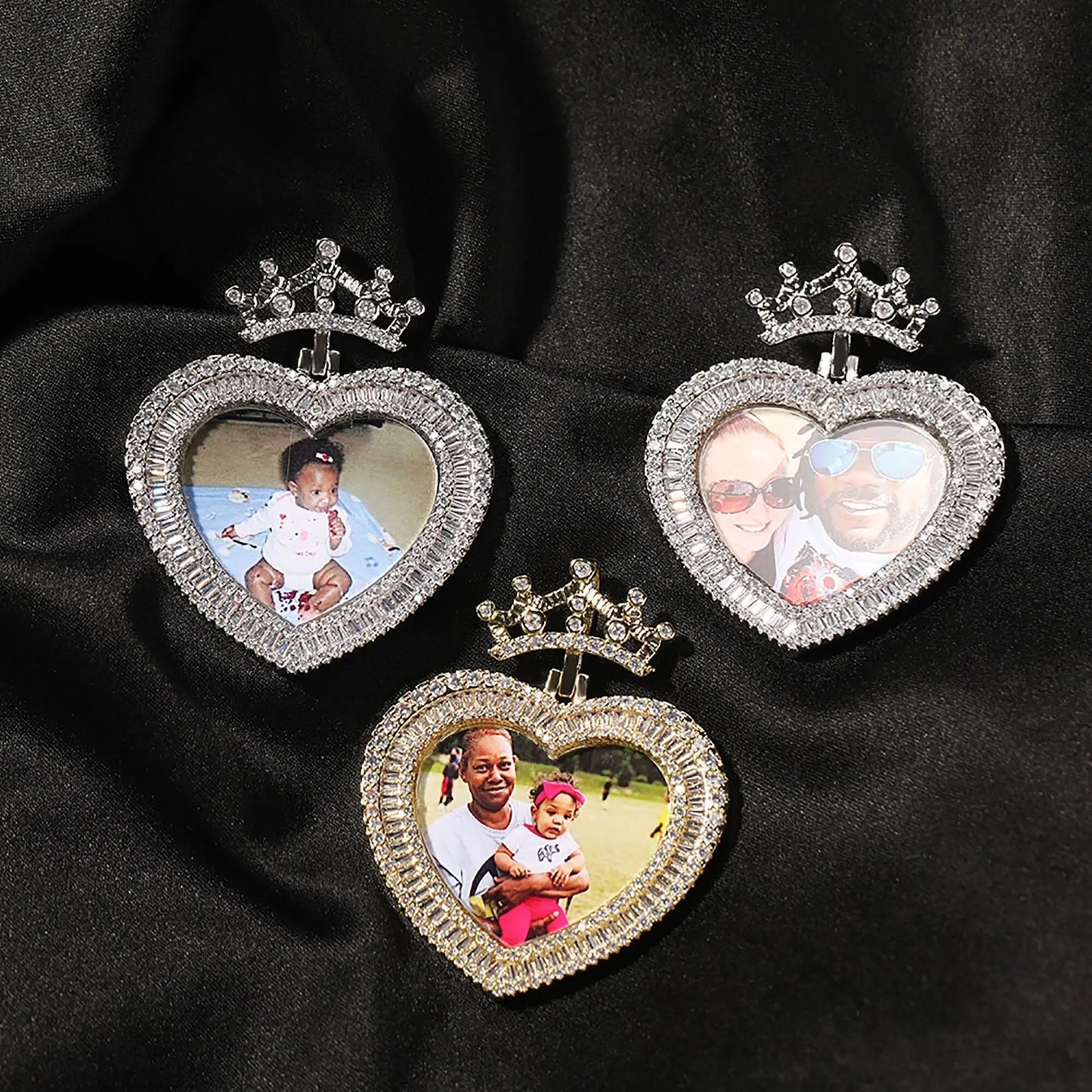 Customizable photo name hip-hop necklace Crown necklace - Blade & Thread