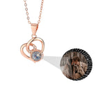 Customizable Photo Necklaces Silver Shiny Heart Chain Necklace Birthday Gifts nowadaysfashion