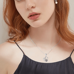 Customizable Photo Necklaces Silver Shiny Heart Chain Necklace Birthday Gifts nowadaysfashion