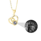 Customizable Photo Necklaces Silver Shiny Heart Chain Necklace Birthday Gifts nowadaysfashion