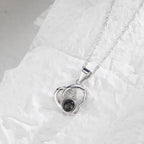 Customizable Photo Necklaces Silver Shiny Heart Chain Necklace Birthday Gifts nowadaysfashion