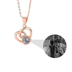 Customizable Photo Necklaces Silver Shiny Heart Chain Necklace Birthday Gifts nowadaysfashion