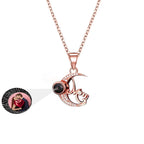 Customizable photo of the moon Projection Necklace  Pendant Jewelry nowadaysfashion