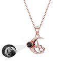 Customizable photo of the moon Projection Necklace  Pendant Jewelry nowadaysfashion
