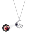 Customizable photo of the moon Projection Necklace  Pendant Jewelry nowadaysfashion