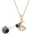Customizable photo of the moon Projection Necklace  Pendant Jewelry nowadaysfashion
