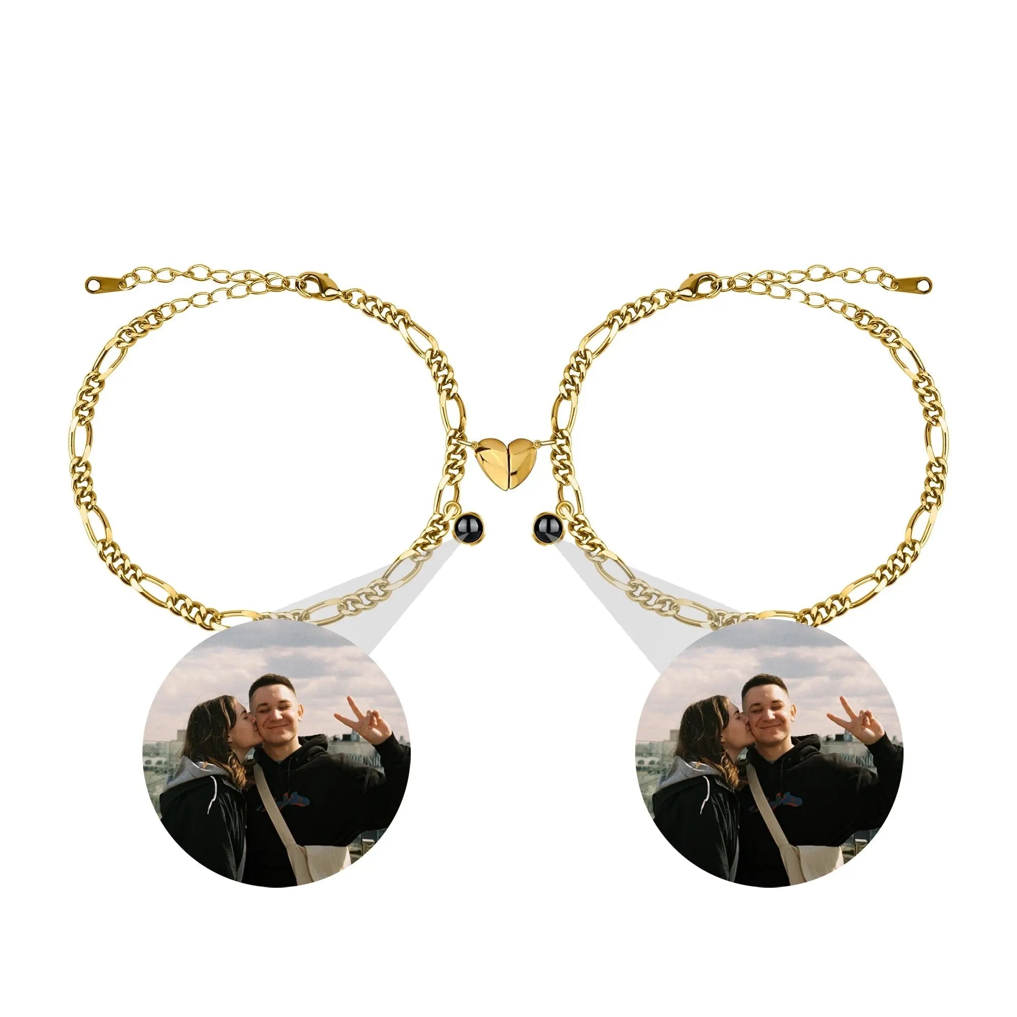 Customizable photo Projection Couple Bracelet  Simple Projection Shake Bracelet nowadaysfashion