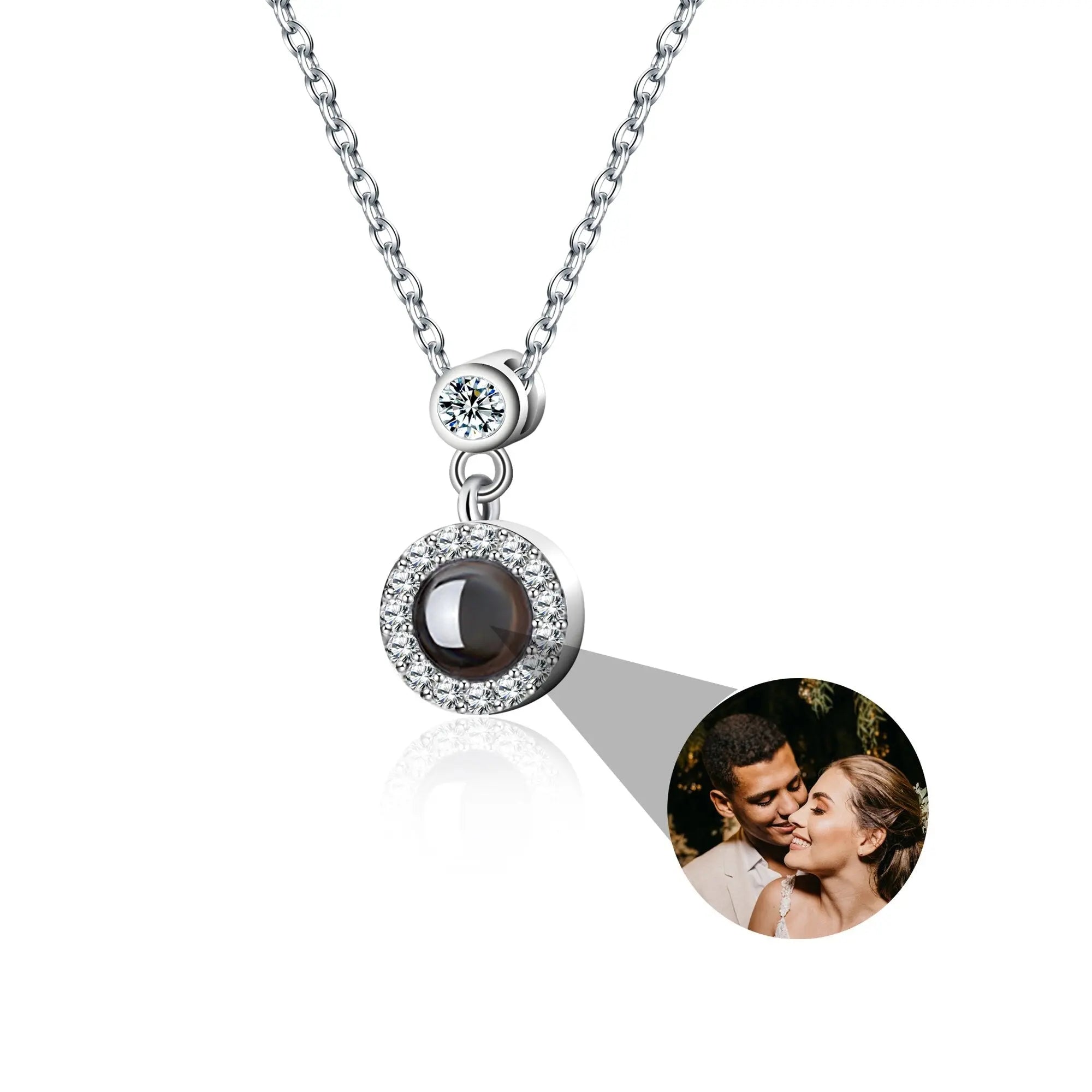 Customizable Photo Projection Necklace Couple Girlfriend Couple Jewelry nowadaysfashion