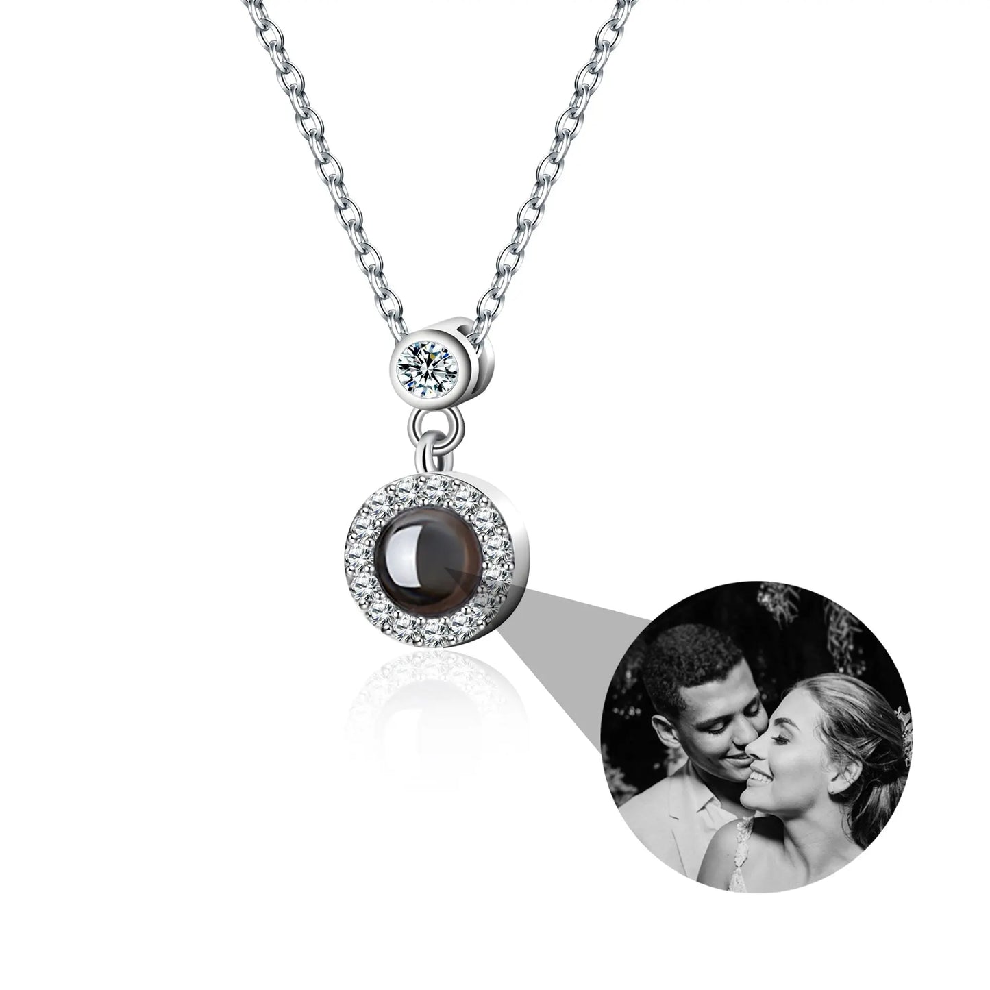 Customizable Photo Projection Necklace Couple Girlfriend Couple Jewelry - Blade & Thread