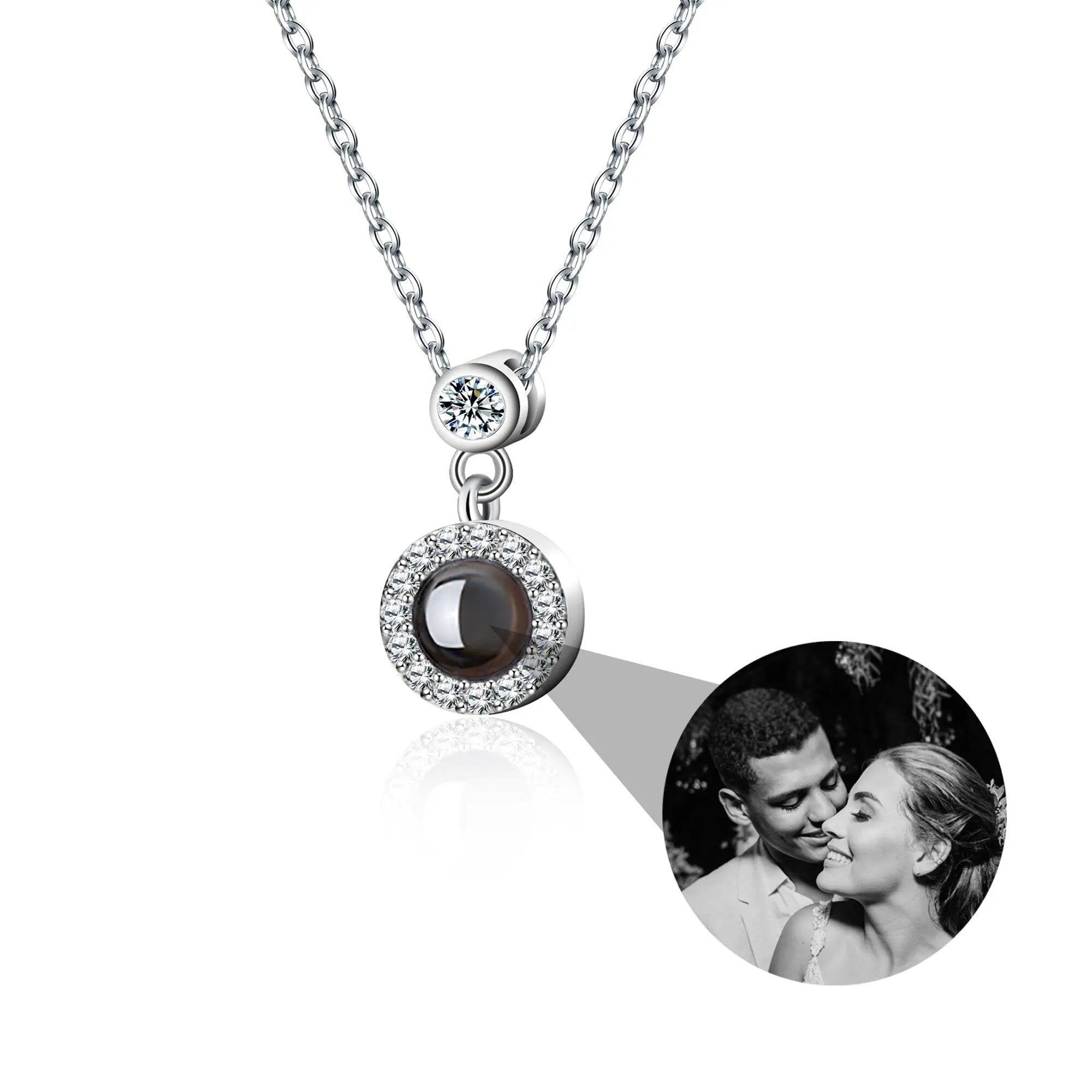 Customizable Photo Projection Necklace Couple Girlfriend Couple Jewelry nowadaysfashion