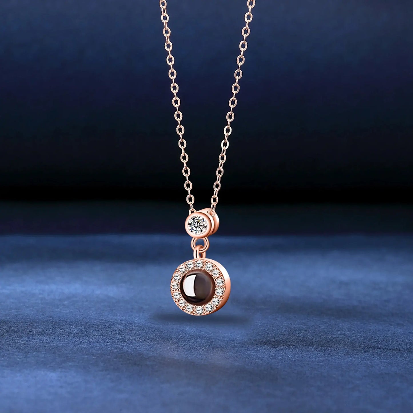 Customizable Photo Projection Necklace Couple Girlfriend Couple Jewelry - Blade & Thread