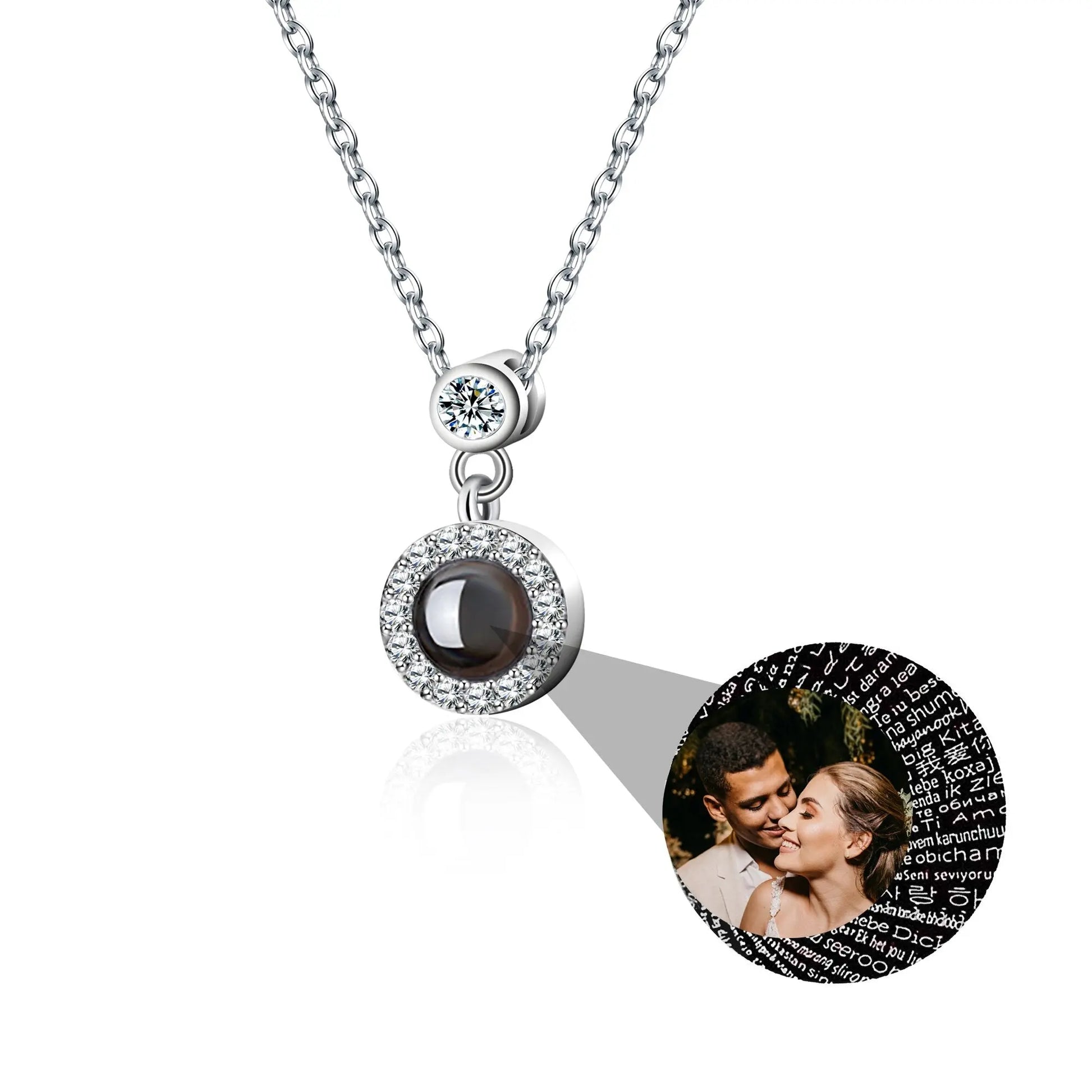 Customizable Photo Projection Necklace Couple Girlfriend Couple Jewelry - Blade & Thread