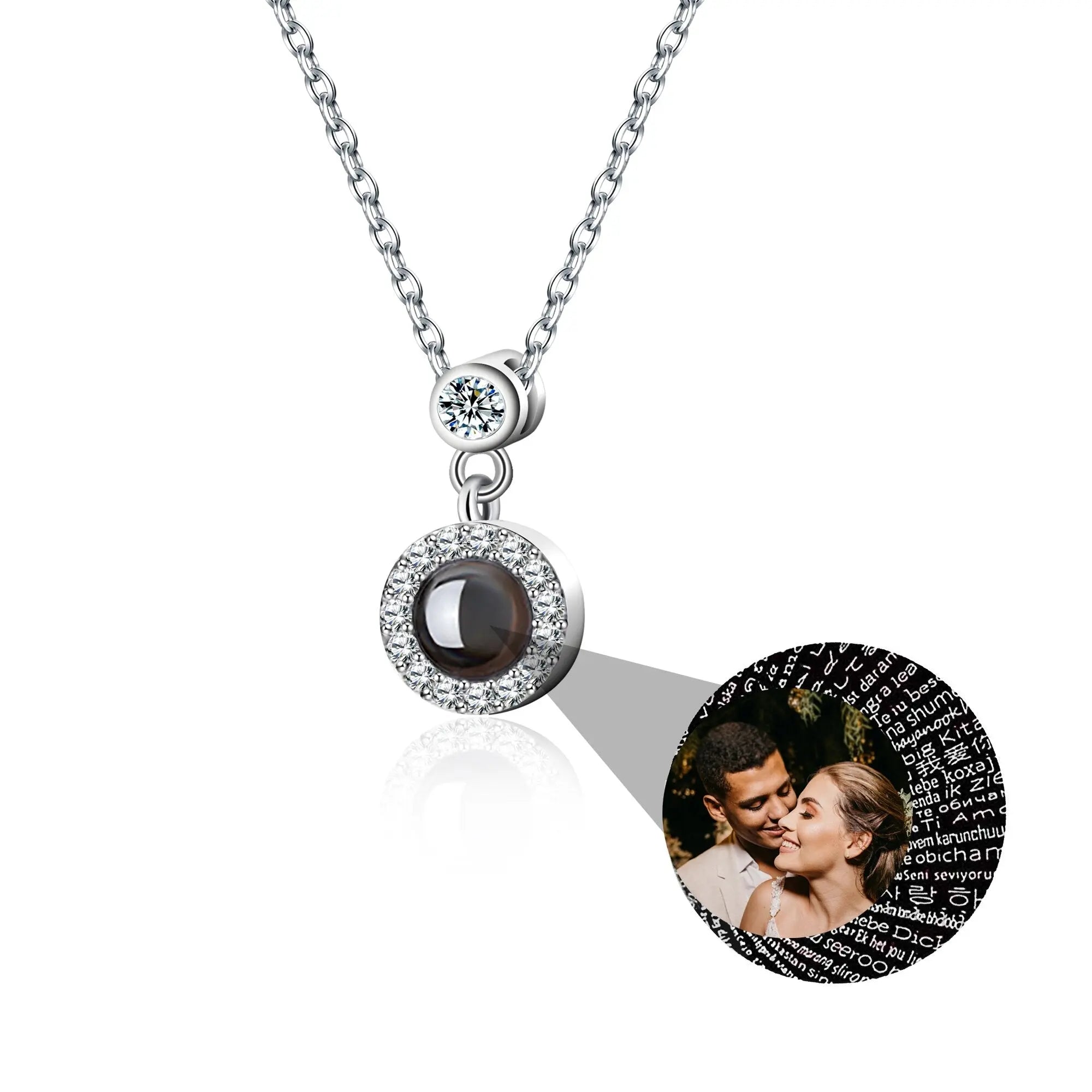 Customizable Photo Projection Necklace Couple Girlfriend Couple Jewelry nowadaysfashion