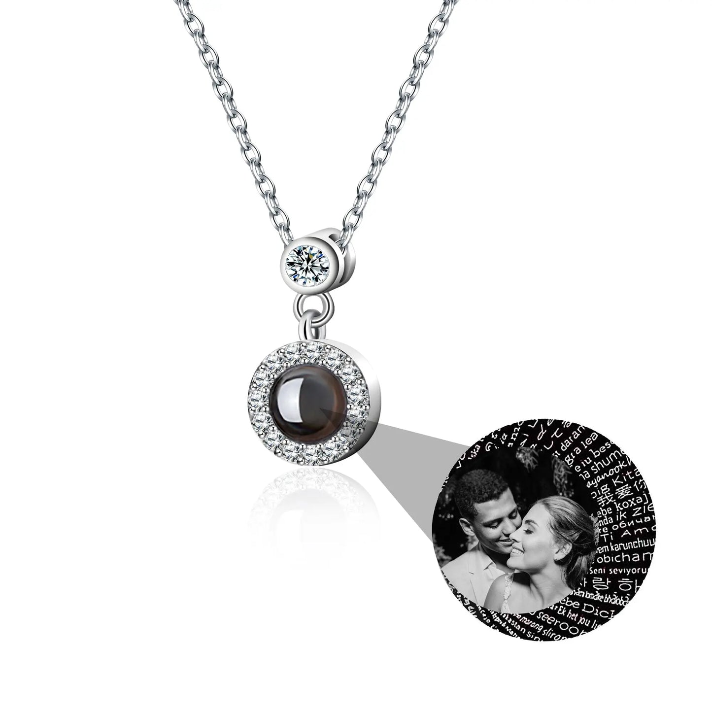 Customizable Photo Projection Necklace Couple Girlfriend Couple Jewelry - Blade & Thread