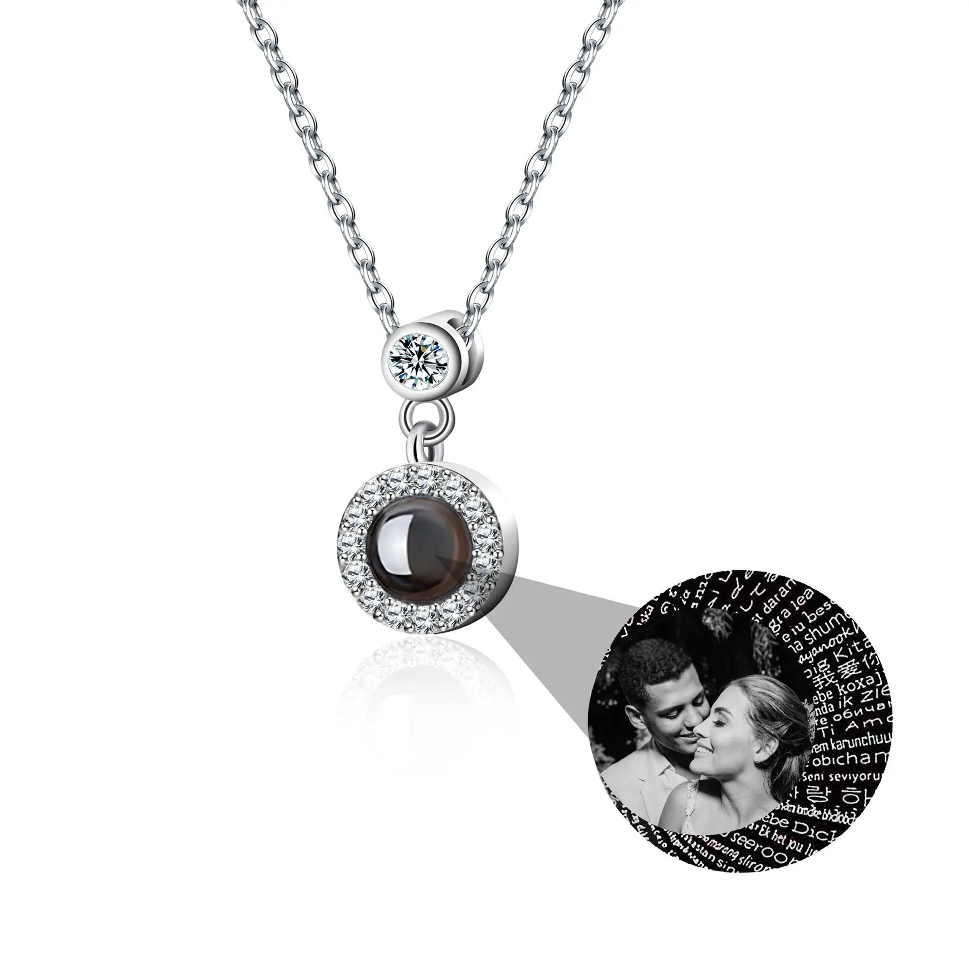 Customizable Photo Projection Necklace Couple Girlfriend Couple Jewelry - Blade & Thread