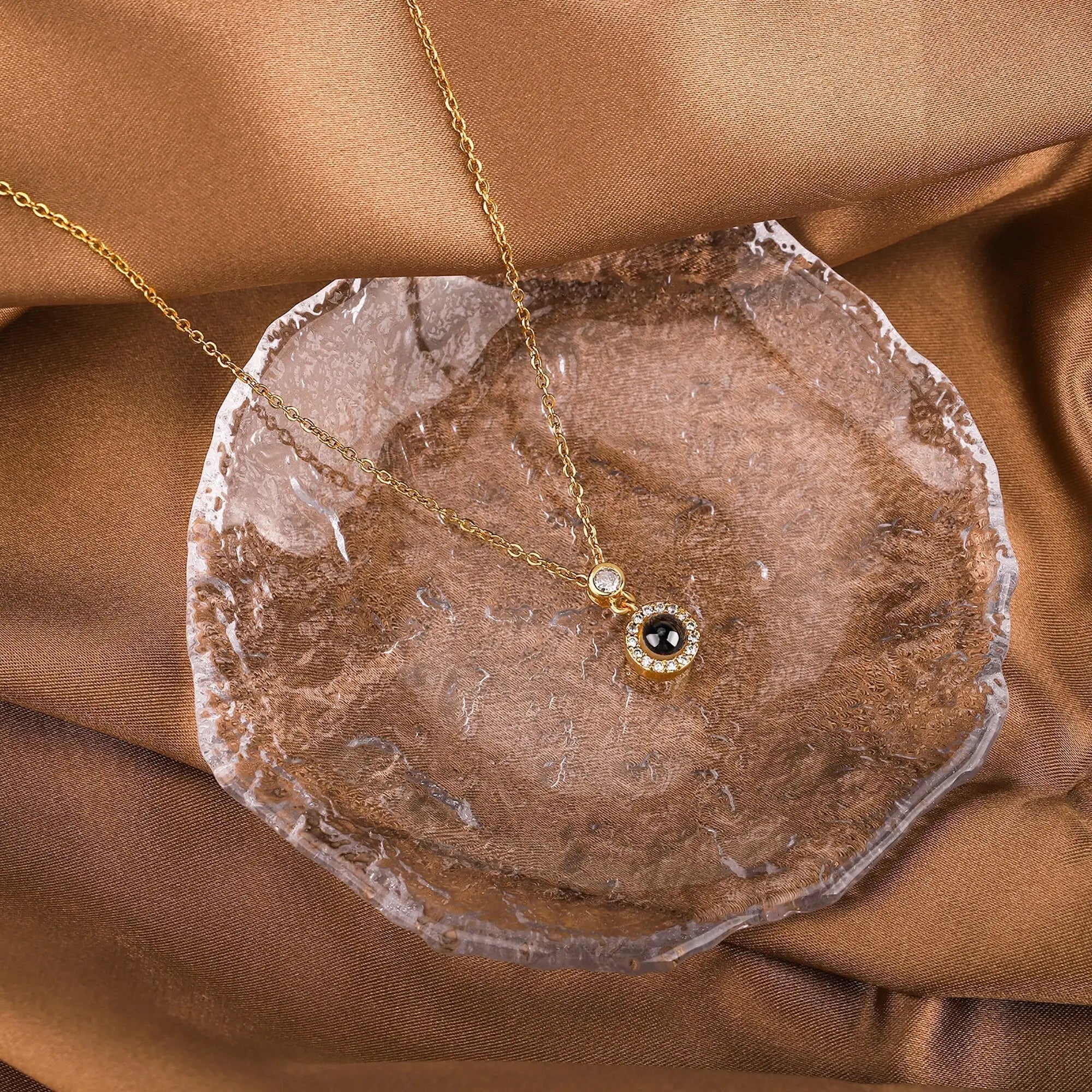 Customizable Photo Projection Necklace Couple Girlfriend Couple Jewelry nowadaysfashion