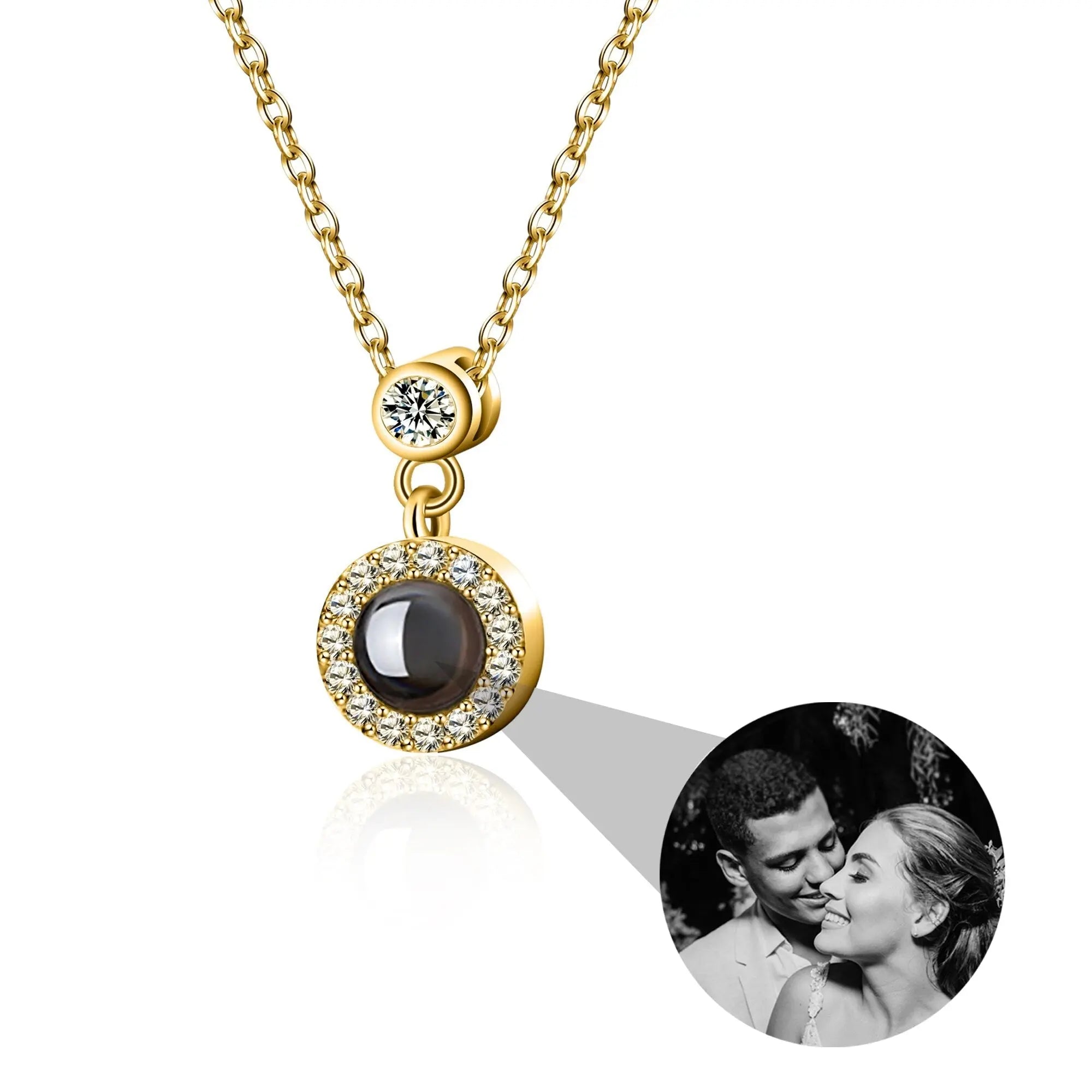 Customizable Photo Projection Necklace Couple Girlfriend Couple Jewelry nowadaysfashion