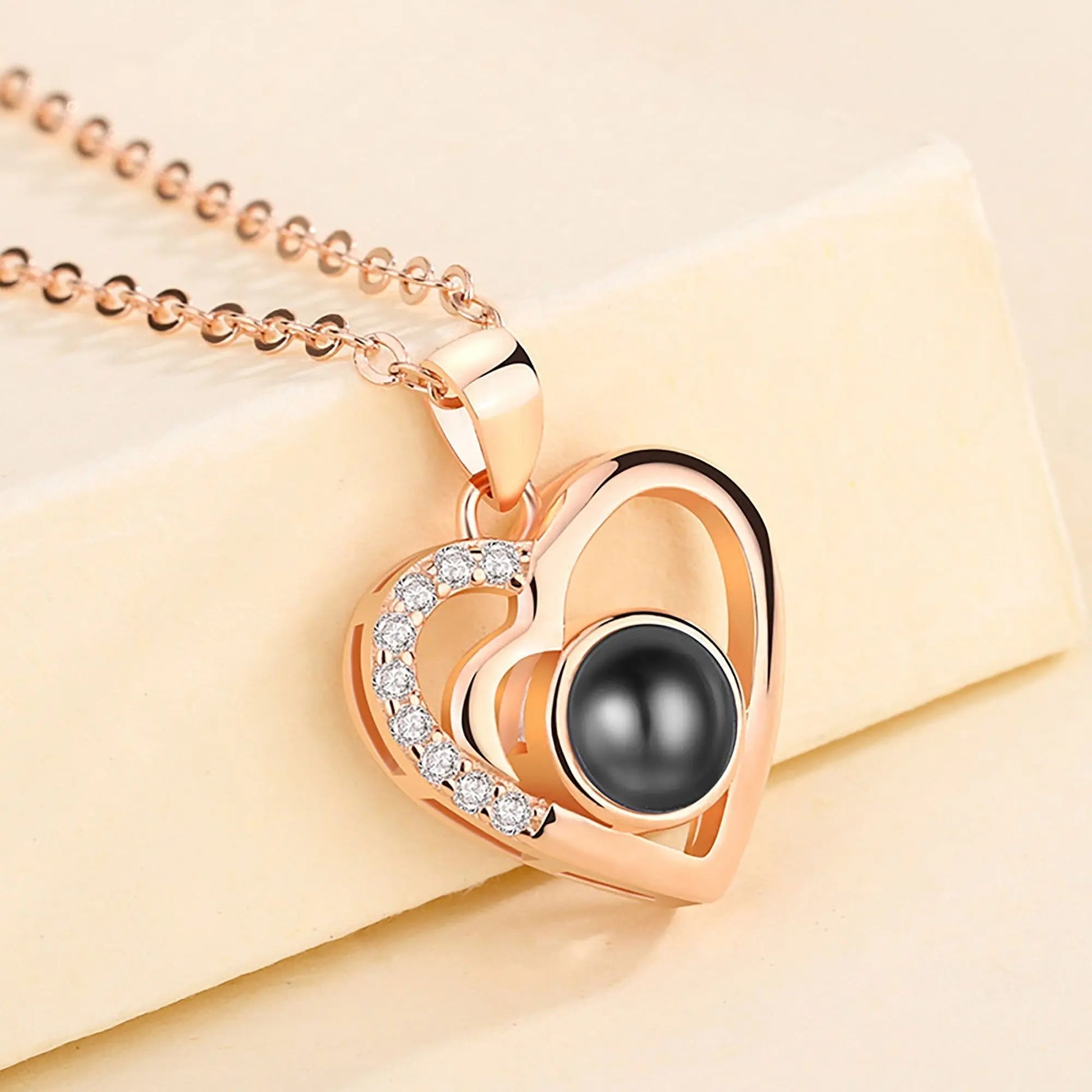 Customizable photo Projection Necklace Pendant Jewelry For Lover Girlfriend - Blade & Thread
