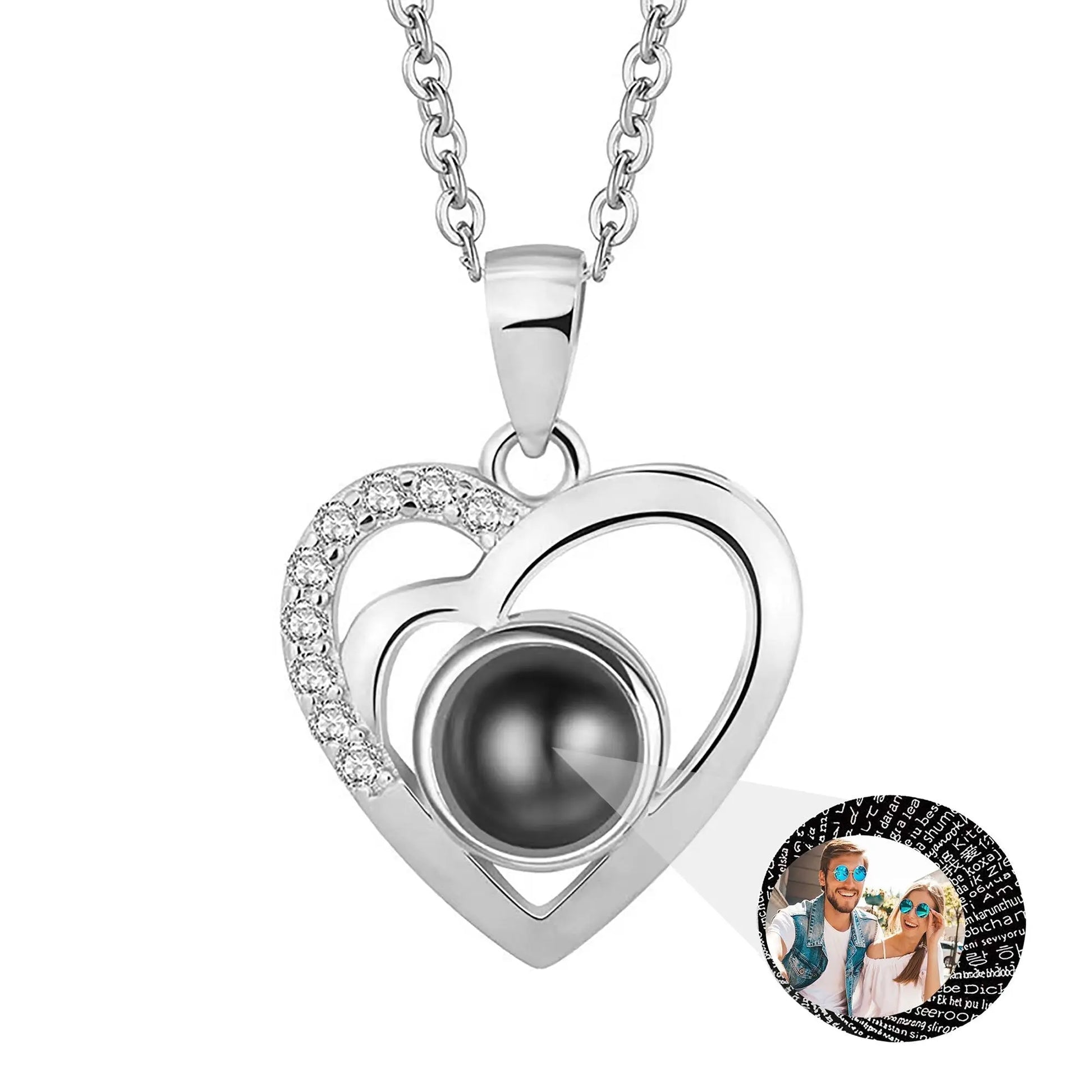 Customizable photo Projection Necklace Pendant Jewelry For Lover Girlfriend - Blade & Thread